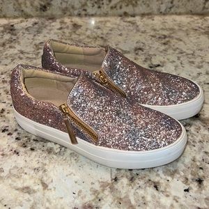 Not Rated Glitter Loafers.  Size 7